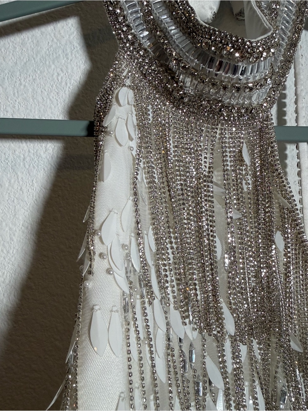 Retrofete Silver Backless Fringe Mini Dress - Picture 4 of 15
